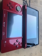Nintendo 3DS Crimson Red & Black Handheld System - No Stylus Or Charger-