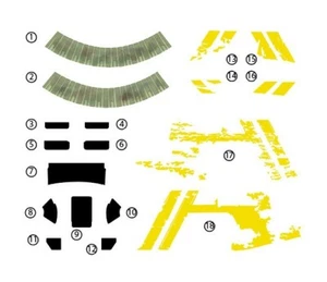 Star Wars gelbe Aufkleber Bandai Razor Crest Fahrzeugmodell 018 ex018 Mandolorian - Bild 1 von 5