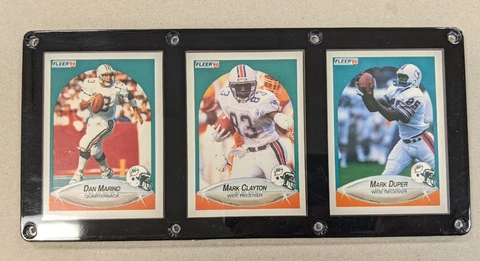 MIAMI DOLPHINS 3 CARD PLAQUE DAN MARINO MARK CLAYTON MARK DUPER Cover