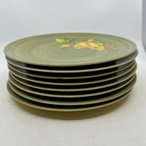 Vintage MCM Melmac Melamine Dinnerware Pears Grapes Brookpark Napa Valley Plates - Picture 1 of 9