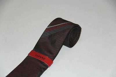 New Alfani Men's Skinny 2 3/4 in. Wine Morton Stripe Tie - Image 1 of 4