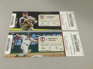TWINS 2016 TICKET STUB 5/11/16 VS ORIOLES~Pat Dean DEBUT - Picture 1 of 1