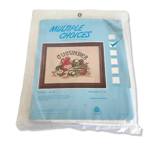 Cucumber Crewel ago 12x16 SCELTE MULTIPLE 1979 kit vintage filato lana 01-319 - Foto 1 di 10