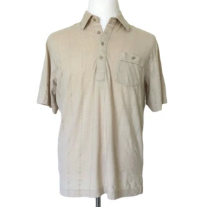 Vintage 80s PalmLand Mens Tan Lightweight Polo Shirt Size L Large Short Sleeve - Picture 1 of 7