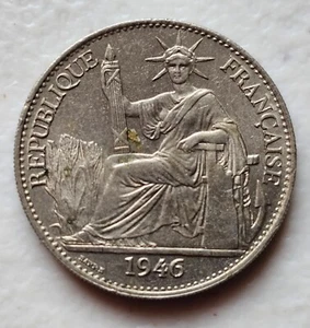 French Indochina 50 Cents 1946 (a) - Picture 1 of 2