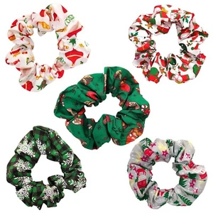 Christmas Hair Ties Elastics Lattice Snowflakes Hair Scrunchies Ponytail Hold... - Picture 1 of 7