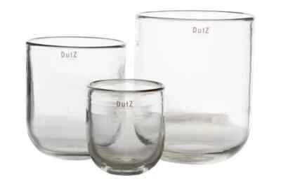 Dutz Vase FLOWER, H 19 cm, D 16 cm, Klar, Transparent, Glas mundgeblasen - Bild 1 von 3
