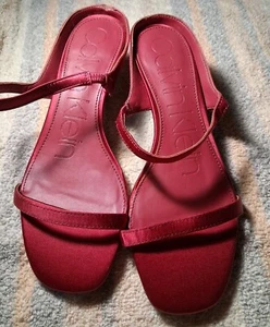 Calvin Klein Womens Red Sanals Size 5 - Picture 1 of 10
