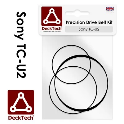 DeckTech® Cinghie di Ricambio per Cassette Deck Sony TC-U2 TCU2 TC U2