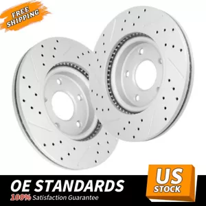 Rotores de freno delanteros perforados para Nissan Altima 2007 - 2015 2016 2017 2018 2019 - Imagen 1 de 9