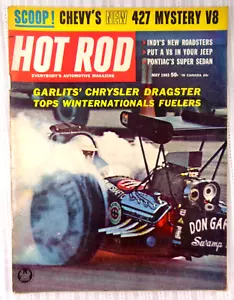 MAY 1963 HOT ROD MAGAZINE - Chevy 427 Garlits Chrysler Dragster Pontiac Indy - Picture 1 of 4