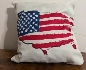 Mainstays American Flag United States Pillow 100% Polyester - Picture 1 of 7