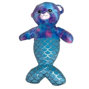 "Muñeca de oso Build A Bear Blue Tie Tye Mermaid 16"" con inserto de música" - Imagen 1 de 8