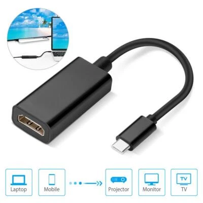 USB-C zu HDMI Adapter 4K UDH Typ C auf HDMI Samsung Galaxy MacBook Iphone15 NEU - Bild 1 von 4