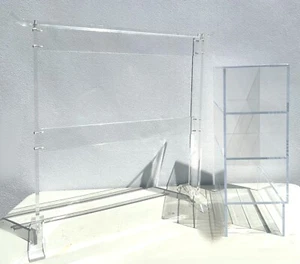 Contemporary Lucite Valet and Shelving Unit. The valet of trestle form, the she - Picture 1 of 2