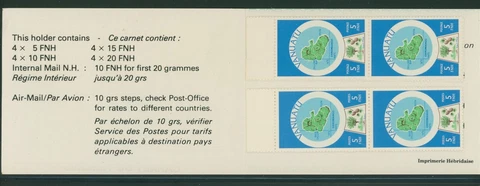 Vanuatu Scott #280-283 MNH BOOKLET 8 PAIR 2x5fr 10fr 15fr 20fr Maps CV$4+ 384192 Cover
