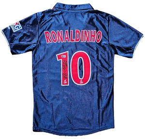 Ronaldinho 10 Paris Saint-Germain 2001-2002 Home - Signed Football Shirt - Picture 1 of 7