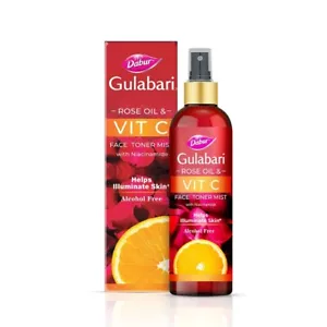 Dabur Gulabari Rose Oil & Vitamin C Face Toner Mist mproves Uneven Skin Tone - Picture 1 of 7