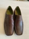 Men?s Hush Puppies Tundra Leather Slip On Shoes UK 9 Brown Stitched Detail VGC