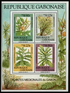 Gabón 1988 - Mi-Nr. Block 58 ** - Estampillada sin montar o nunca montada - Plantas medicinales / Plantas - Imagen 1 de 1