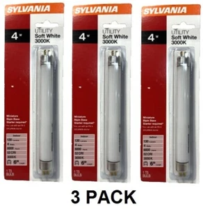 Sylvania T5 Utility Light Bulb 6" Inch 4 Watt 3000K Soft White F4T5 (3 PACK) - Picture 1 of 3