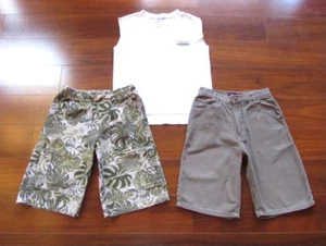 GYMBOREE & Old Navy ~ Boy's 10 ~ VINTAGE 2004! Y2K Surf Shirt Canvas Shorts LOT - Picture 1 of 17