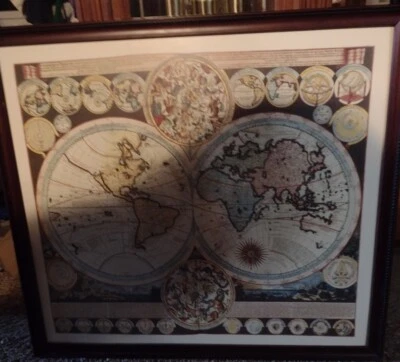 A Reproduction - Antique Map Of The World By Adam Friedrich Zurner c. 1710  - Image 1 of 3