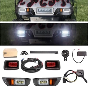 For EZGO TXT Golf Cart 1996-2013 LED Headlight & Taillight Kit Gas and Electric - Picture 1 of 13