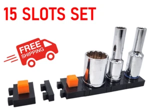 15pcs Magnetic Socket Organiser Socket Holder Sockets Storage - Picture 1 of 14