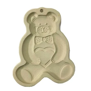 The Pampered Chef Teddy Bear Clay Cookie Mold 1991 USA Baking  - Picture 1 of 2