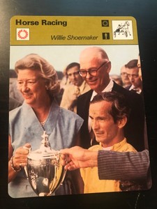 1977 Willie Shoemaker Horse Racing Sportscaster Card NM+