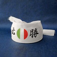Japanese Headband Hachimaki "Hissho" Italy Tricolore Italiano Italian Flag