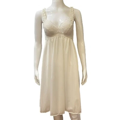 VTG Olga Women's Sz 34 Small Babydoll Ivory Lace Lingerie Nightgown Gown Nightie - Image 1 of 4
