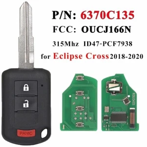 Llave de cabezal remoto cruzado para Mitsubishi Eclipse 2018 2019 2020 3 botones OUCJ166N - Imagen 1 de 5