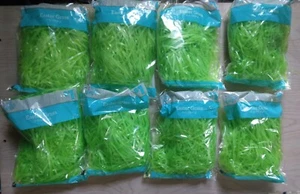 Easter Grass, Green, Lot of 8, 16 oz total - Picture 1 of 2