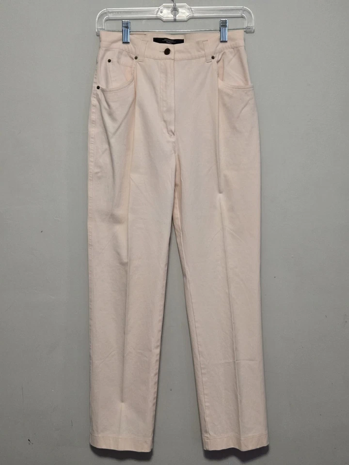 Max Mara Weekend 弹力粉色直筒裤 10 码意大利制造 — 第 1/4 张图片