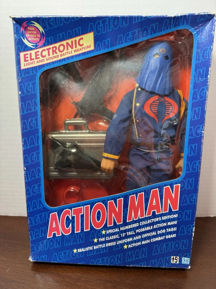 "Figura rara de colección Action Man GI Joe Cobra Commander 12"" variante del Reino Unido 1992 LEER Foto 1 de 4