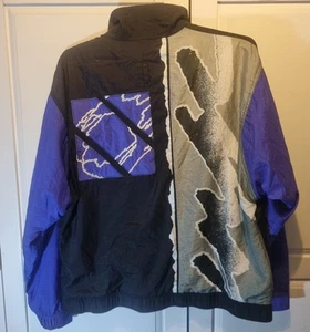 Vintage Nike Challenge Court Tennis Windbreaker Jacket L/XL Mens 90s Patterned - Picture 1 of 14
