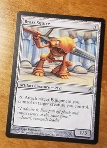 MTG 1x Brass Squire, LP, Mirrodin Besieged, Attach Target Equipment Artifact  - Picture 1 of 1