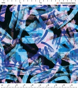Minerva Exclusive Lining Fabric - POD - Graffiti Glow - per metre - Picture 1 of 4