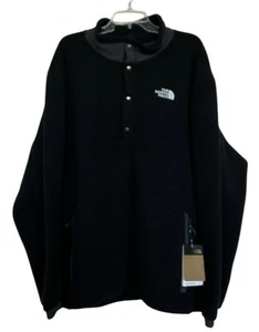 The North Face Parkview Uomo Taglia XXXL 3XL 1/2 Snap Sherpa Pullover Giacca Nero - Foto 1 di 10