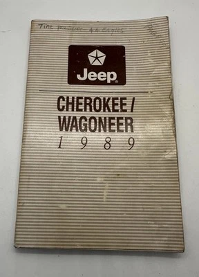 Jeep Cherokee Wagoneer 1989 manual del propietario guía de usuario 81-326-9051 Foto 1 de 4