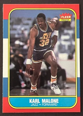 Tarjeta de novato Fleer 1986-87 - Karl Malone #68 (RC) Foto 1 de 2