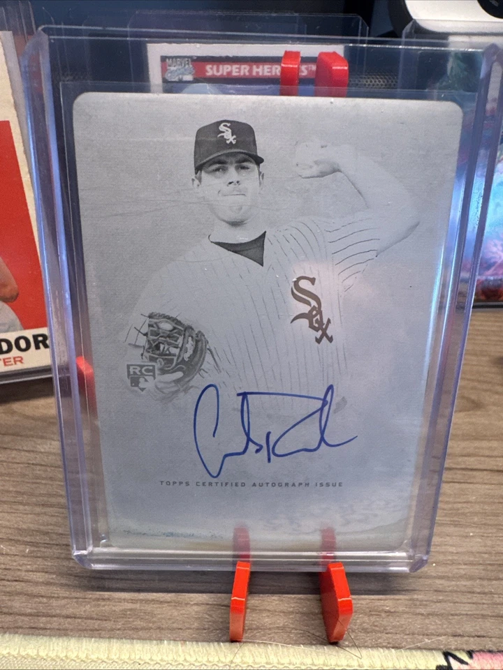 Autógrafos Topps Supreme 2015 Carlos Rodon #SA-CRN placa de impresión negra (AU, RC) Foto 1 de 2