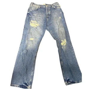 Free People We The Free Distressed High-Rise Button Fly Jeans, Size 27, Women's - Picture 1 of 6