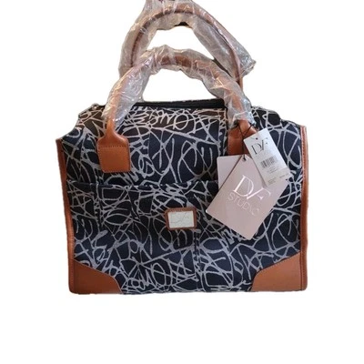 Nuevo Bolso de Mano de Lona Diane Von Furstenberg Firma Bolso de Viaje de Fin de Semana con Etiquetas Foto 1 de 4