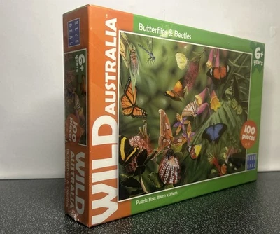 Blue Opal - Wild Australia Butterflies & Beetles Jigsaw Puzzle 100 Pieces - image 1 of 4