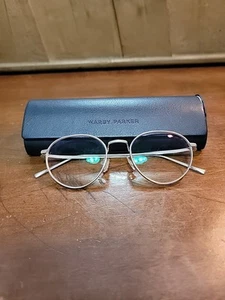 Gafas Warby Parker de plata bruñida marco redondo Ezra M 2194 51-20 145 Japón - Imagen 1 de 17