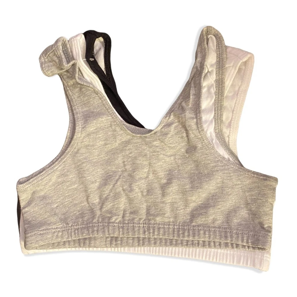 Conjunto de 3 sujetadores deportivos Fruit Of The Loom para niñas talla 28" nuevos sin etiquetas Foto 1 de 1