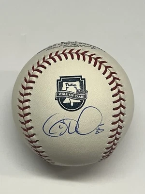 Cole Hamels Signed Rawlings Baseball Phillies Wall Of Fame JSA RARE - Image 1 of 2
